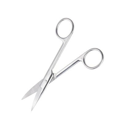 BIUDECO Stainless Steel Eyebrow Scissors Curved Makeup Scissors for Precision Trimming 1-Piece Silver Tool for Eyelids Facial Hair and Eyebrow Grooming