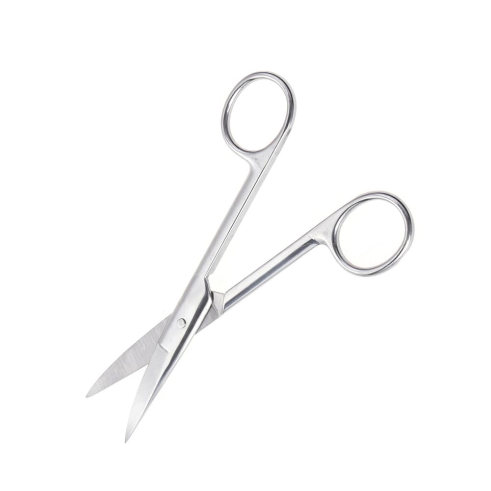 BIUDECO Stainless Steel Eyebrow Scissors Curved Makeup Scissors for Precision Trimming 1-Piece Silver Tool for Eyelids Facial Hair and Eyebrow Grooming
