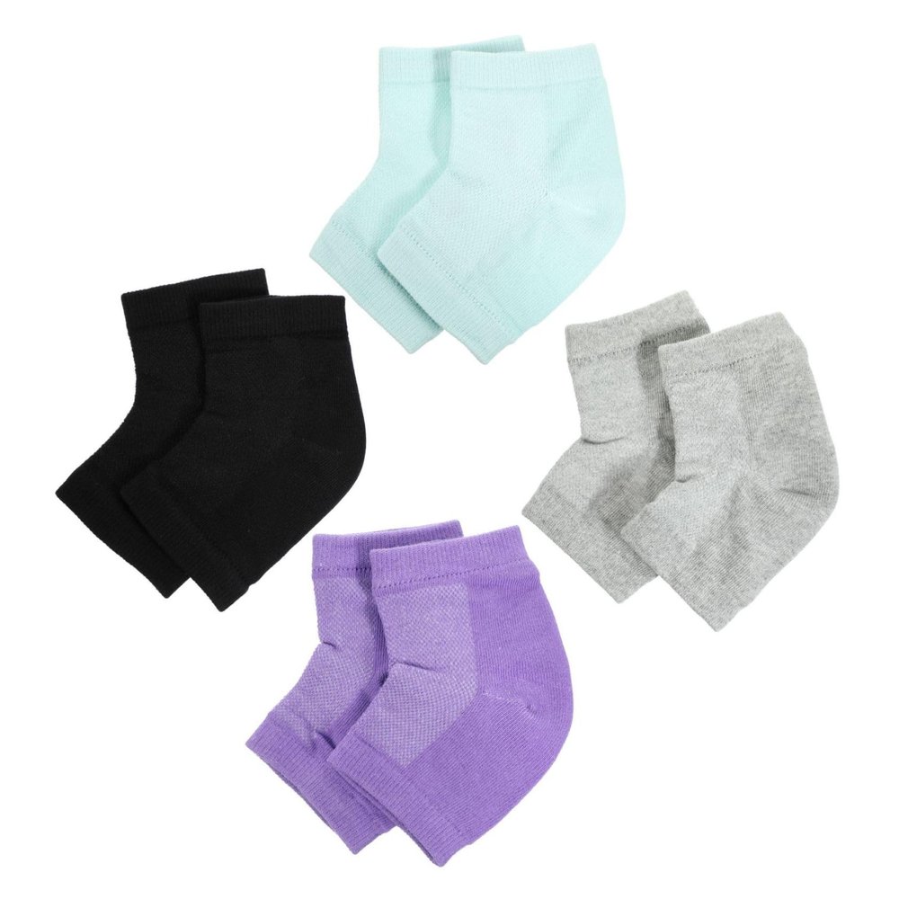 DECORNIJIA 4pairs Gel Heel Socks for Moisturizing and Open Toe Design Suitable for Daily Use for -Standing High Heel Comfort Foot