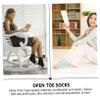 DECORNIJIA 4pairs Gel Heel Socks for Moisturizing and Open Toe Design Suitable for Daily Use for -Standing High Heel Comfort Foot view 3