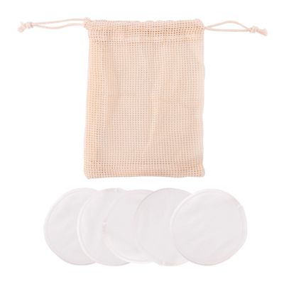DECORNIJIA 1set Reusable Makeup Remover Pads Set Washable Fiber Facial with Storage Bag for Gentle Skin Cleansing and Makeup Removal and Portable 6pcs