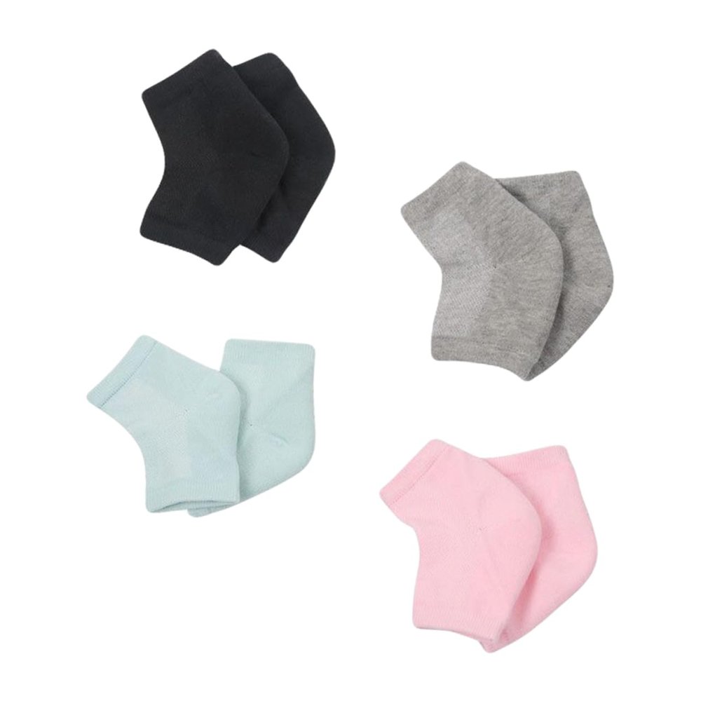 Beavorty 4pairs Gel Heel Socks for Moisturizing and Repair Open Toe Design Comfortable and Breathable Suitable for Long and High Heel Wearers