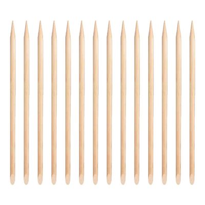 DEARMAMY 100pcs Nail Boards Cuticle Remover Tool Wood Stick Pusher for Professional Salons