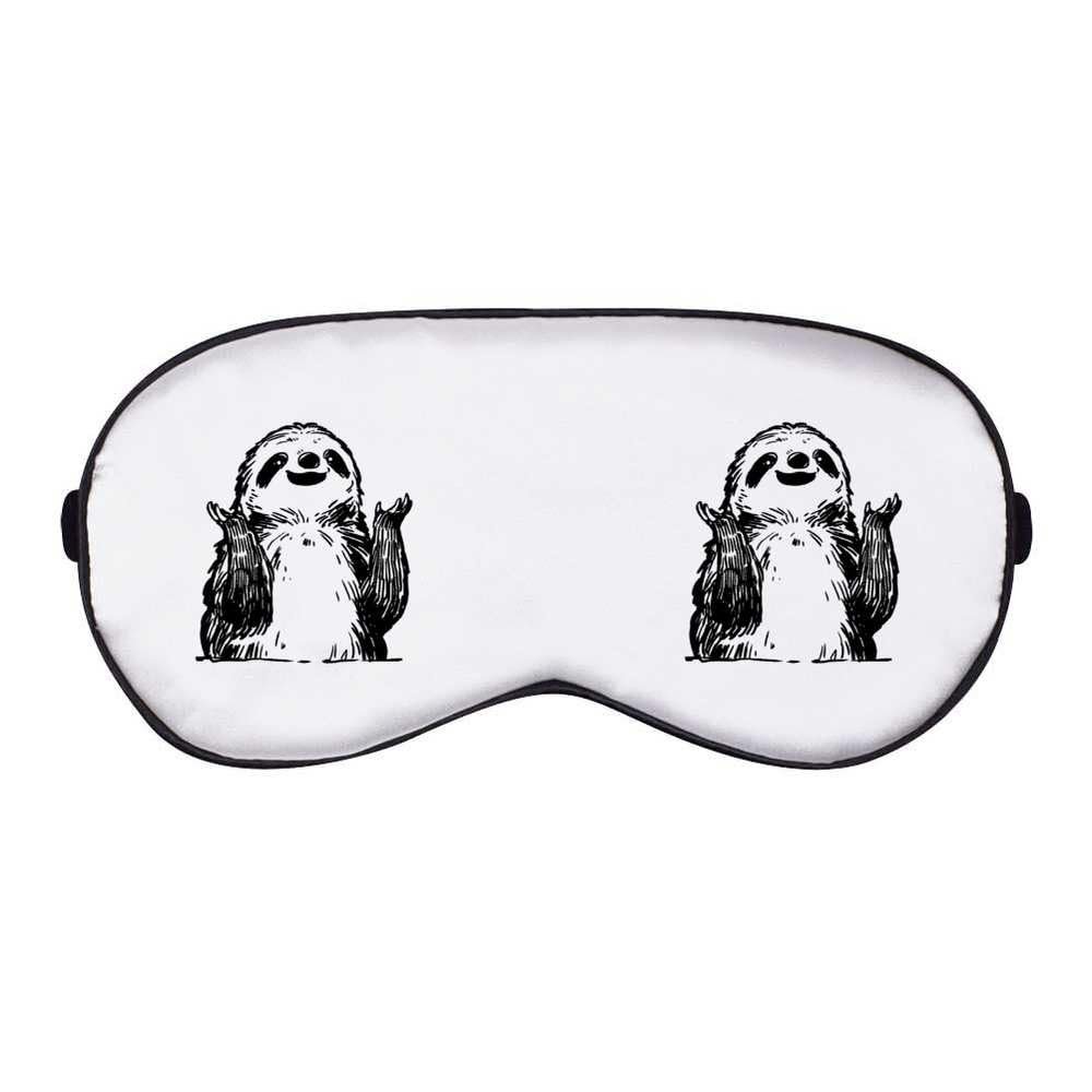 Azeeda 'Cute Happy Sloth' Sleep/Travel Eye Mask (EY00030119)