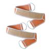 FRCOLOR 2pcs Natural Cotton Linen Back Rub Strips Double-Sided Exfoliating Bath Bands Wash Strap for Body Scrubbing view 1