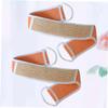 FRCOLOR 2pcs Natural Cotton Linen Back Rub Strips Double-Sided Exfoliating Bath Bands Wash Strap for Body Scrubbing view 2