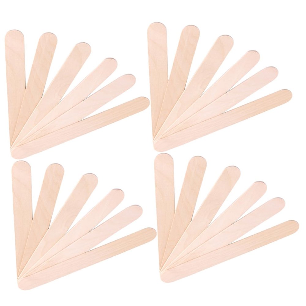 CHILDWEET 200Pcs Multi Function Wax Applicators Wax Sticks for Hair Removal Safe Smooth Surface for Men and Women for Lotion Application
