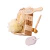 ARTSEWPLY Wooden Bathing Scrubber Kit 5-Piece Massage Set for Relaxing Body Cleansing for Self-Care view 1