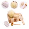 ARTSEWPLY Wooden Bathing Scrubber Kit 5-Piece Massage Set for Relaxing Body Cleansing for Self-Care view 4