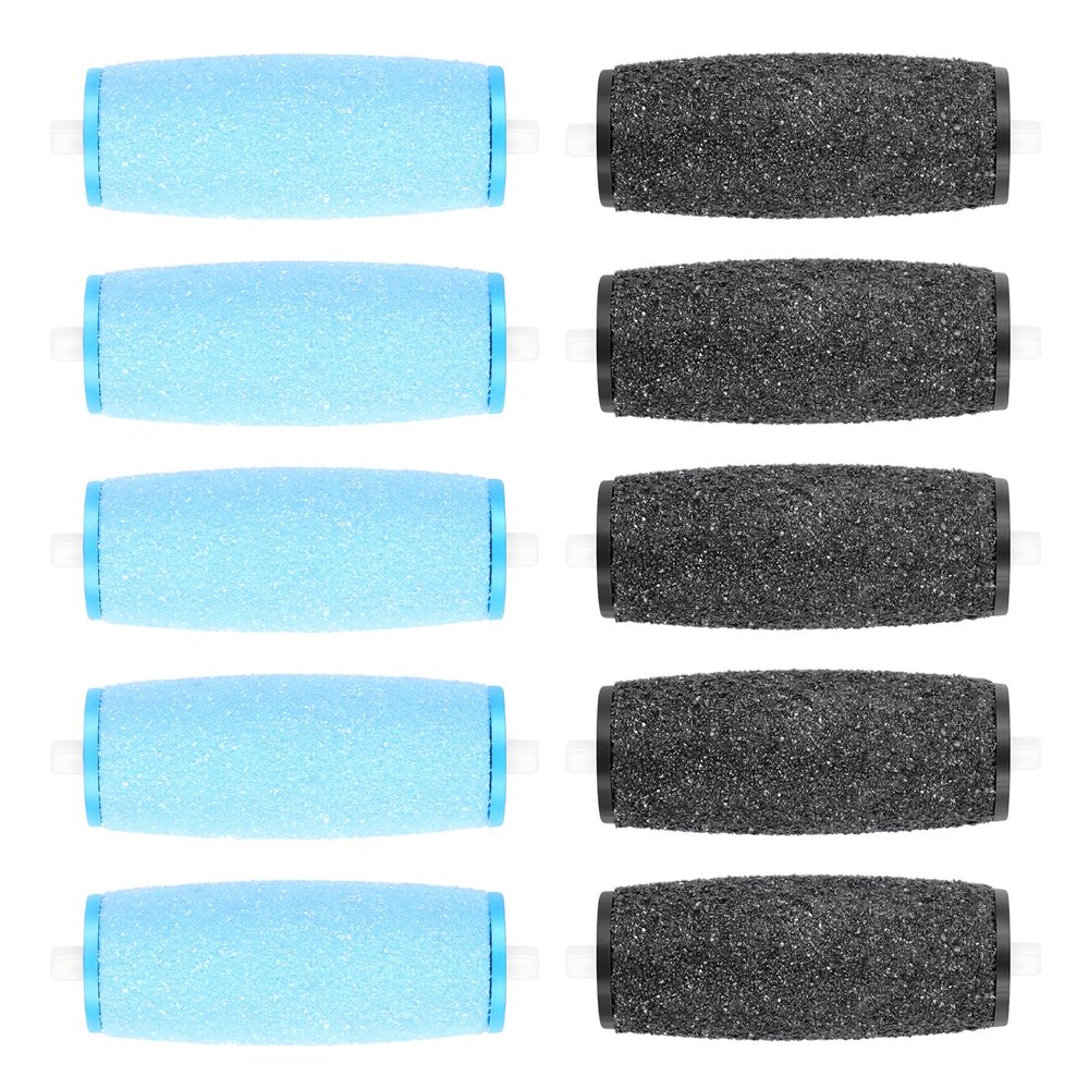12 Pack Replacement Roller Refill Heads Compatible with Amope Pedi Refills Electronic Foot File (6 Extra Coarse & 6 Regular)