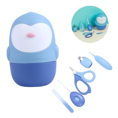 BESPORTBLE 1 Set Nail Care Scissors Set with LED Ear Spoon Nail Clipper Boards Tweezers Complete Grooming Kit for Boy Girl Blue Purple
