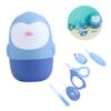 BESPORTBLE 1 Set Nail Care Scissors Set with LED Ear Spoon Nail Clipper Boards Tweezers Complete Grooming Kit for Boy Girl Blue Purple view 1