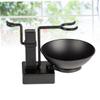 AUTSUPPL 2Pcs Black Shaving Bowl Set with Metal Brush Holder Stand Durable Shaving Accessories for Men for Organizing Razor and Brush the Bathroom view 2