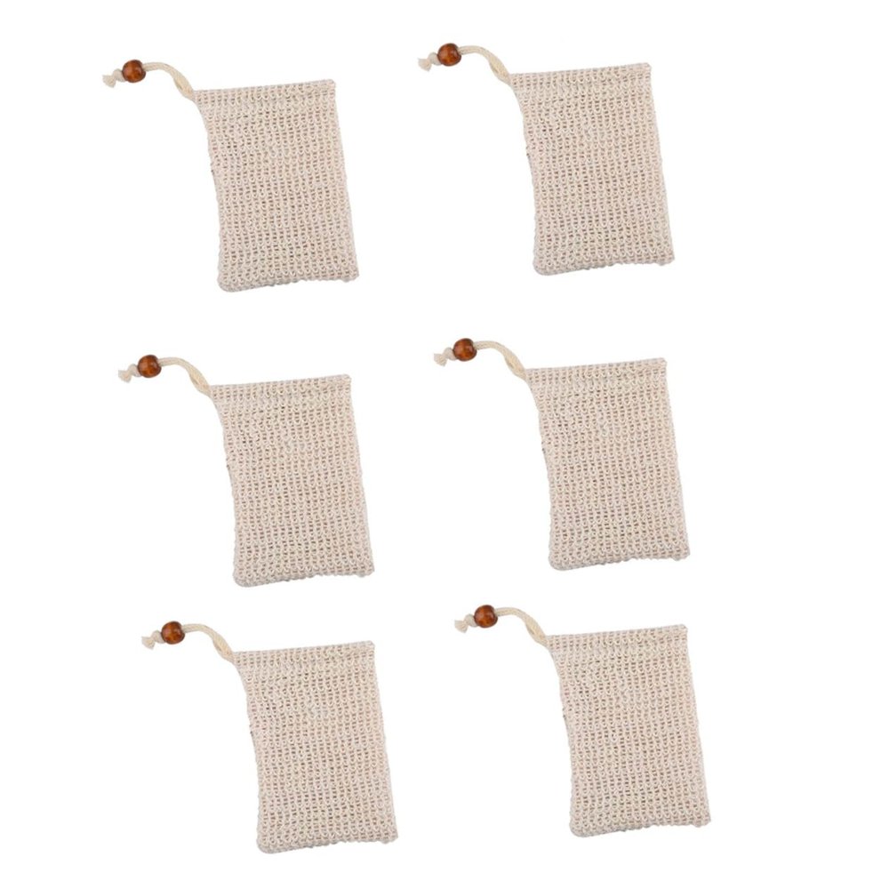 HONITANO 6pcs Soap Foaming for Shower Making Pouch for Cleansing Drawstring Design for Easy Drying and Abundant Lathering