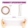 20PCS Invisible Hair Nets for Buns & 50PCS U-Shaped Hair Pins, Ballet Bun Maker Set for Women, Girls, Kids, with 5pcs Hair Bands, Light Brown view 3