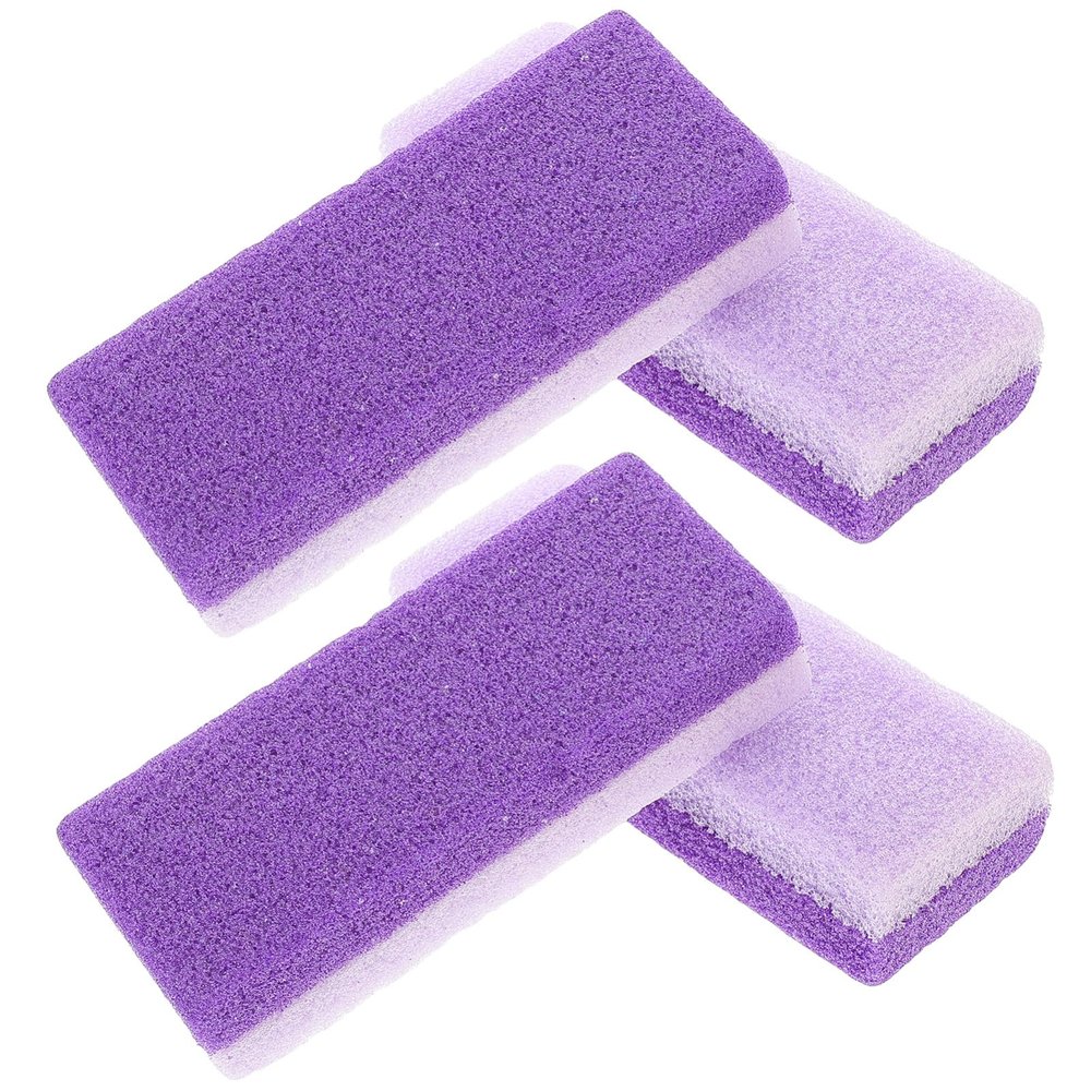 Ipetboom 4Pcs Purple PU Foot Rasp Exfoliators Removers Scrubbers for Smooth Feet Tools for Home Foot Care