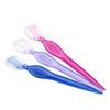 PACKOVE 12pcs Eyebrow Razors Stainless Steel Trimmers for Precision Shaping Lightweight Non Slip Grip Travel Friendly Makeup Tools Transparent Red view 1
