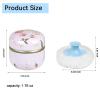 Body Powder Puff and Container, 3.35" Portable Dusting Powder Container with Soft Puff Loose Powder Case Box Jar with Lids for Baby Women Home and Travel Use view 3