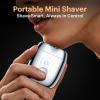 All-Metal Mini Electric Shaver for Men  Portable Travel Razor with Mirror Cap, Smooth & Close Shave, LED Display, USB-C Fast Charge, Wet/Dry Waterproof  RX40 Silver view 2