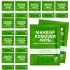 50 Count Makeup Remover Wipes Bulk Individually Wrapped, Travel Towelette Makeup Remover Individual Gentle Cleansing for Face Mascara Lipstick Remove Makeup view 1