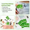 50 Count Makeup Remover Wipes Bulk Individually Wrapped, Travel Towelette Makeup Remover Individual Gentle Cleansing for Face Mascara Lipstick Remove Makeup view 4