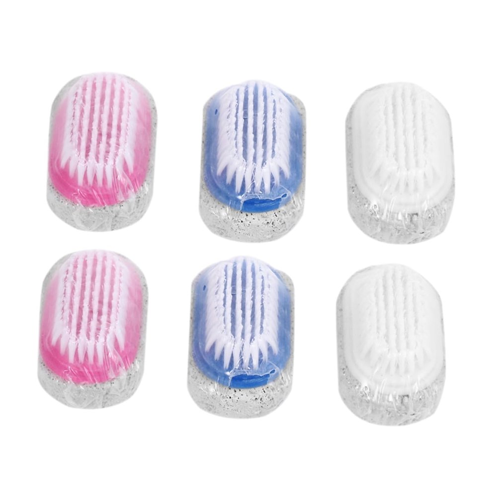 FRCOLOR 6pcs Multifunctional Double Sided Pumice Foot Scraping Plate Natural Foot Stone for Dead Skin Removal with Massage Effect Random Color