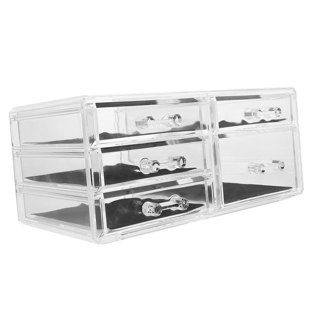 ARTSEWPLY Cosmetic Storage Organizer Makeup Drawer Holder for Skincare Jewelry Space-saving Design for Vanity Bathroom and Bedroom Use Capacity Material