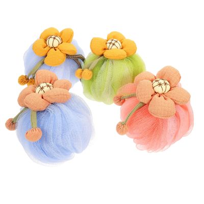 NIYANGLE Cartoon Bath Loofah 4pcs Exfoliating Body Scrubber for Boys and Girls and Adults Soft PE Material Bath Sponge for Showers and Bathing Accessories