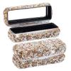 Framendino, Metal Lipstick Case With Mirror Bling Crystal Lip Pomade Holder for Women (Champagne) view 1