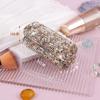 Framendino, Metal Lipstick Case With Mirror Bling Crystal Lip Pomade Holder for Women (Champagne) view 2