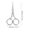 Beaupretty 2Pcs Portable Nose Hair Trimmer Scissors Eyebrow Grooming Tools Multi Function Facial Hair Trimming Scissors with Round Tip for Safe and Precise Grooming view 2