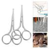 Beaupretty 2Pcs Portable Nose Hair Trimmer Scissors Eyebrow Grooming Tools Multi Function Facial Hair Trimming Scissors with Round Tip for Safe and Precise Grooming view 3