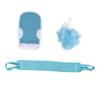 DEARMAMY 3pcs Flower Ball Bath Thickening Back-pulling Strip Bath Towel Set Body Exfoliating Washcloth Glove view 1
