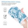 DEARMAMY 3pcs Flower Ball Bath Thickening Back-pulling Strip Bath Towel Set Body Exfoliating Washcloth Glove view 3