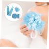 DEARMAMY 3pcs Flower Ball Bath Thickening Back-pulling Strip Bath Towel Set Body Exfoliating Washcloth Glove view 4