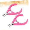 Beaupretty 2pcs Cuticle Nipper Set Plastic Handle Nail Cuticle Trimmer for Manicure Professional Nail Art Tool for Salon and Home Use view 3