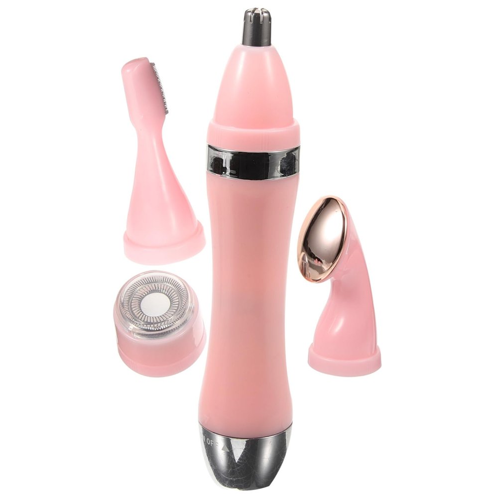 4 in 1 Women Electric Shaver with Multiple Attachments Waterproof Pink