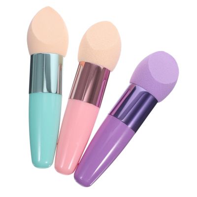 3Pcs Foundation Egg Puff Makeup Sponge Wet Dry Cosmetic Blending Sponges for Application Easy to Use Versatile for All Makeup Types Random Colors