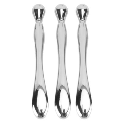3pcs Eye Cream Massage Stick, Zinc Alloy Eye Cream Applicator Double Head Cream Roller Spatula for Women Facial Skincare Supplies
