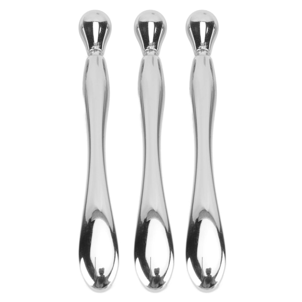 3pcs Eye Cream Massage Stick, Zinc Alloy Eye Cream Applicator Double Head Cream Roller Spatula for Women Facial Skincare Supplies