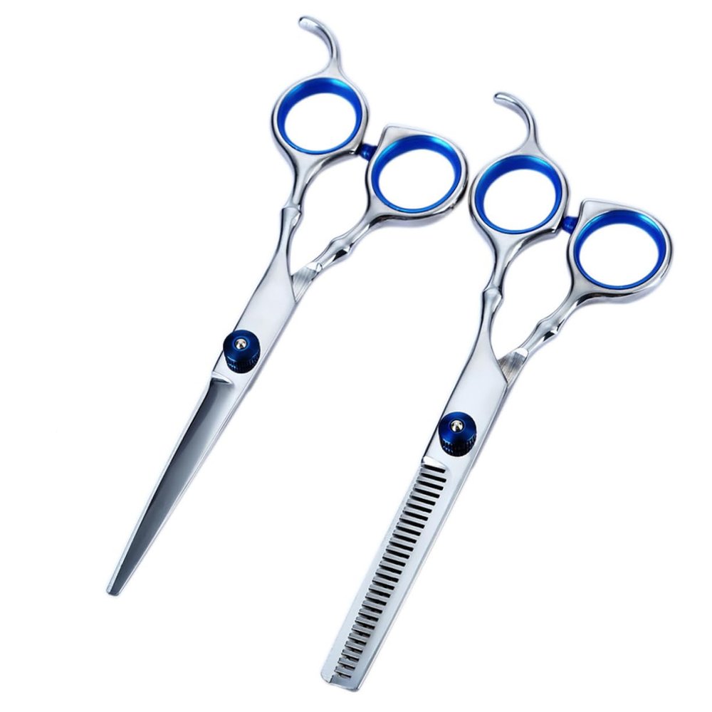 CALLARON Hair Cut Kit Barber Scissors Teeth Cut Straight Comb Storage Bag Clip Hairdressing Scissors Stainless Steel for Salon Home