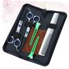 CALLARON Hair Cut Kit Barber Scissors Teeth Cut Straight Comb Storage Bag Clip Hairdressing Scissors Stainless Steel for Salon Home view 2