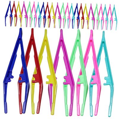 VALICLUD 30Pcs Plastic Eyebrow Grooming Kit Portable Tweezers for Easy Hair Removal for Personal and Professional Use Lightweight for Travel and DIY Brow Shaping