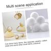 CONGARTENO 2pcs Acrylic Makeup Storage Jar with Bamboo Lid Cotton Swab and Toothpick Holder Decorative Container for Bathroom and Vanity Organization view 3