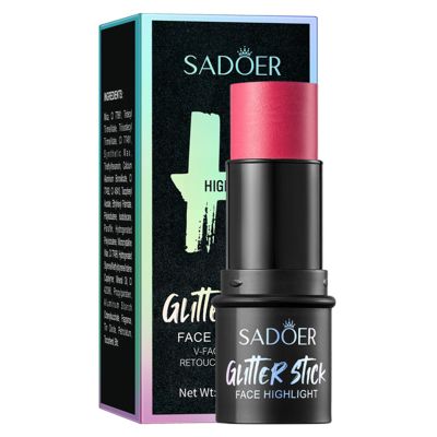 SADOER, Creamy, Highlight Stick, Buildable Radiance, Lugosa Rose, Quartz Rose, Mocha, Espresso, 6g (#03 Quartz Rose)