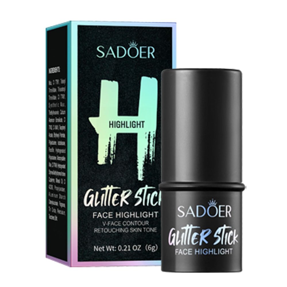 SADOER, Creamy, Highlight Stick, Buildable Radiance, Lugosa Rose, Quartz Rose, Mocha, Espresso, 6g (#04 Mocha color)