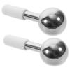 BESTYASH Facial Ice Massage Globes 2pcs Stainless Steel Cooling Balls for Face Crystal Roller for Skincare and Beauty Routine view 1