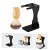 Beavorty 1 Set Beard Brush Holder with Stand Shaving Brush Rack for Men for Daily Use and Convenient Storage Bathroom present for Father Day view 3