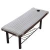 88JUNYh Professional Lash Bed Cover Massage Table Bed Sheet Soft Polyester Elastic SPA Treatment Cover Relaxation Beauty Salon Mattress with Face Hole Salon Couch(Grey,190X70CM) view 1