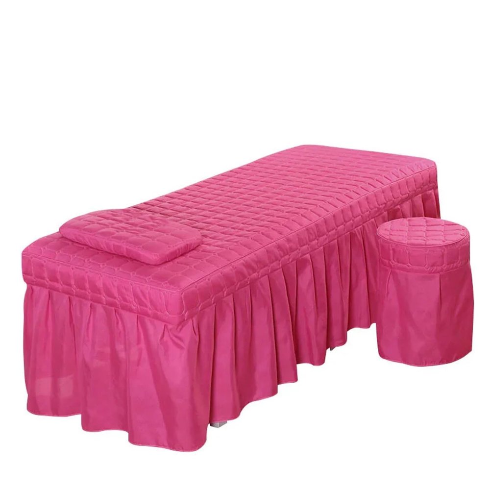 88JUNYh Professional Lash Bed Cover Bed Sheet Beauty Salon Massage Table Bed Mattress Ultra Soft SPA Bed Cover with Hole Multi Size Colors(Red,190x80 bedskirt only)